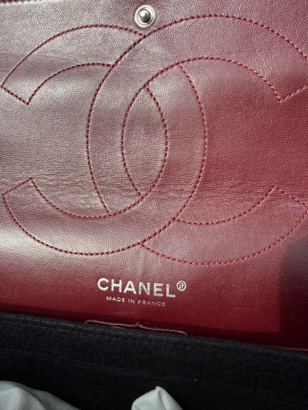 CHANEL Reissue 227 Maxi Double Flap Black Calfskin Silver HW 2008 Vintage 2.55 - Picture 7 of 14